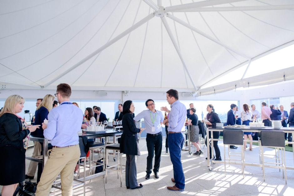 Corporate event at the rooftop terrace at Rydges Auckland.