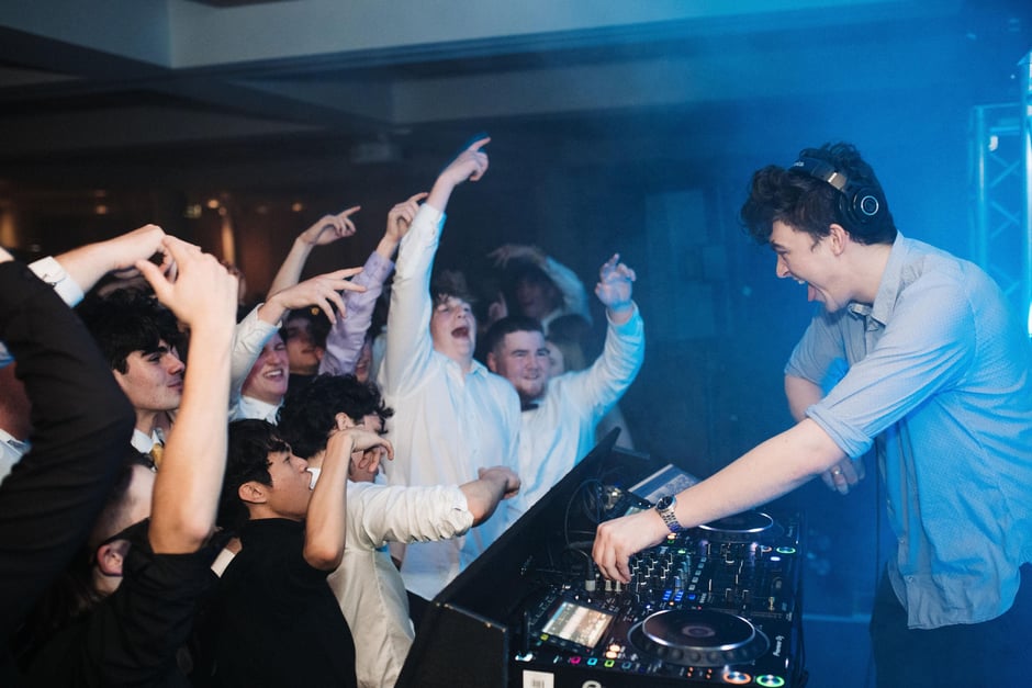 Dj playing at school ball held at Hilton Auckland