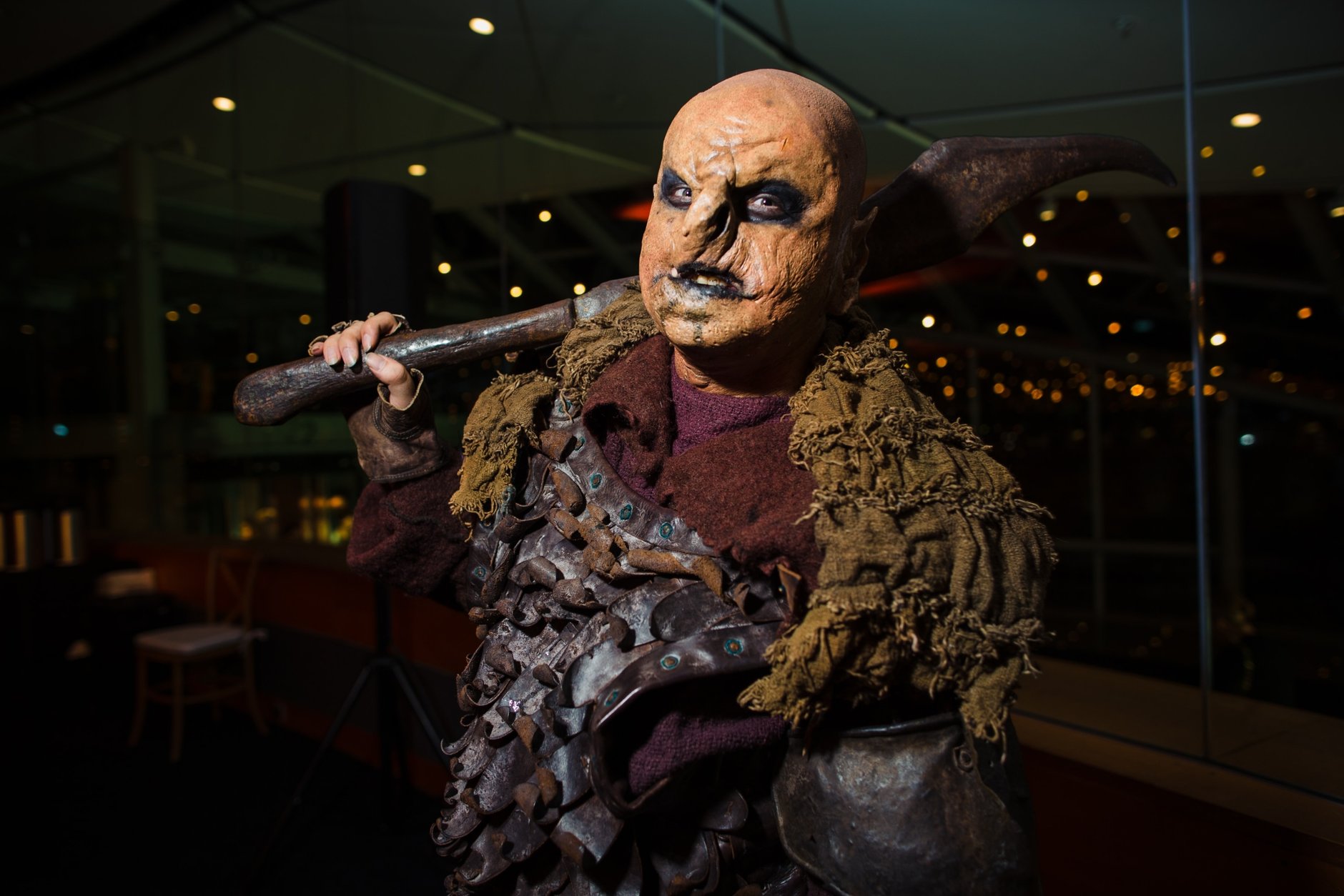 Man dressed in orc costume from lord of the rings