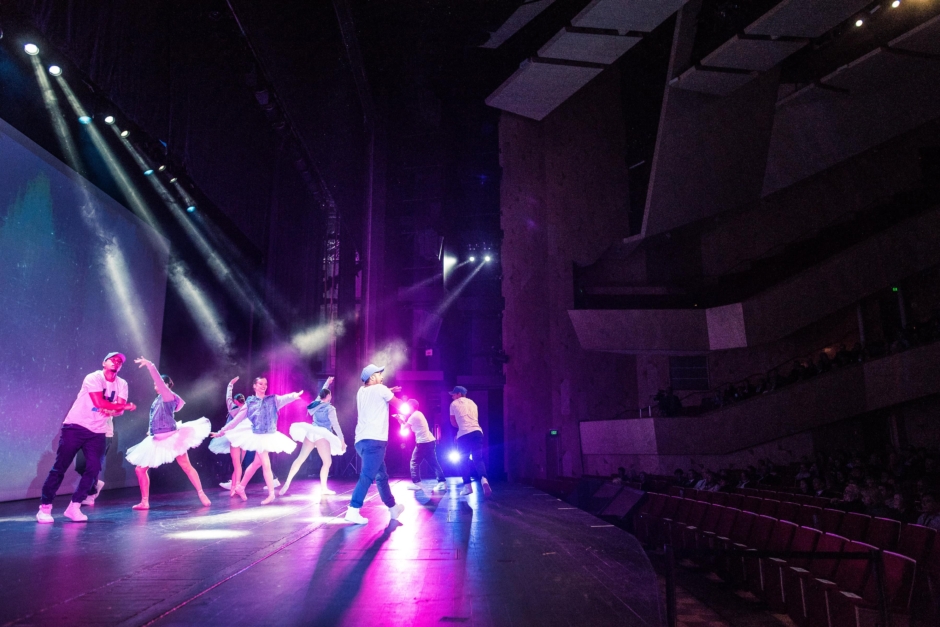 Stage performance at Aotea Centre in Auckland.