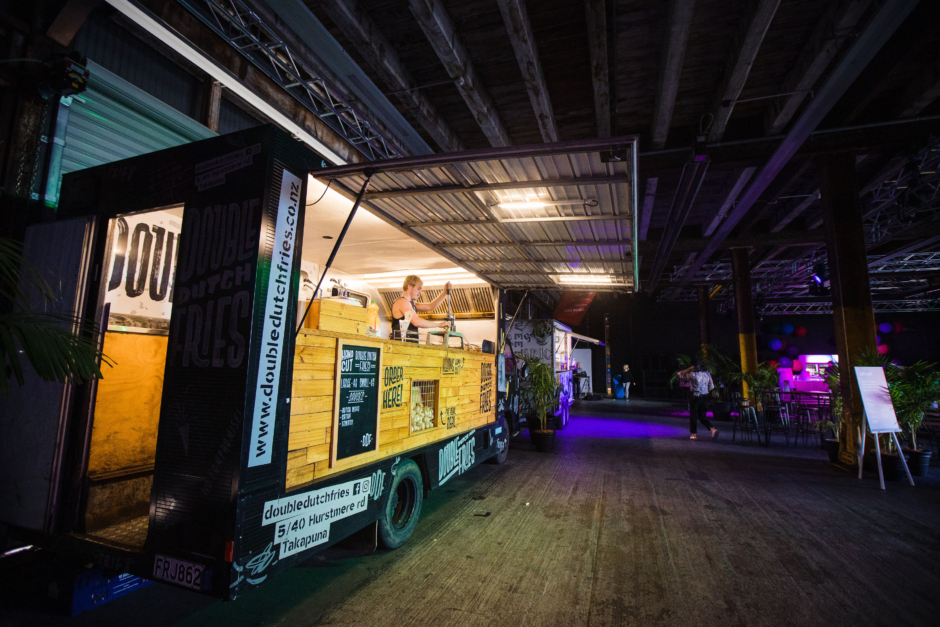 Food truck at event in Shed 10 Auckland.