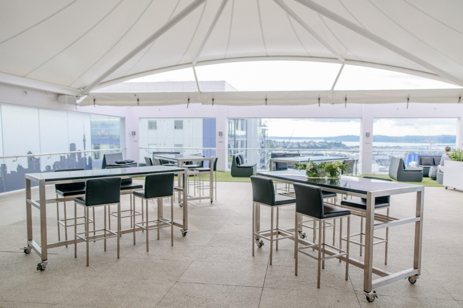The Rooftop Terrace event space at Rydges Auckland.