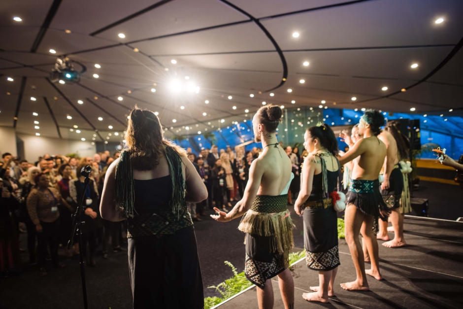Maori performance at event at Auckland War Memorial Museum.