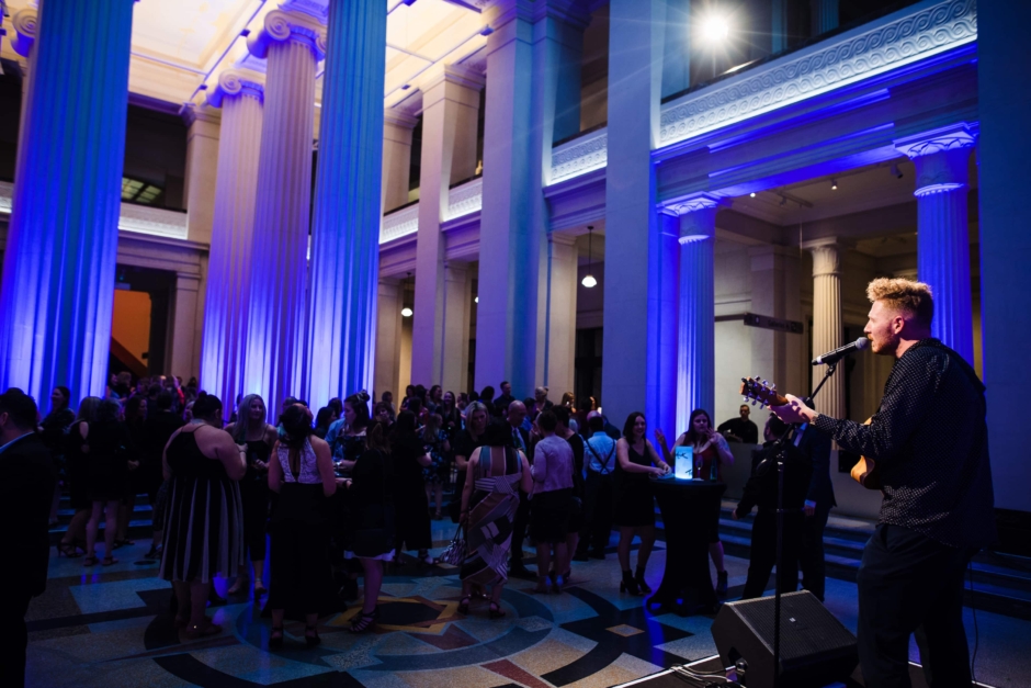 Performance at event in the Grand Foyer at Auckland War Memorial Museum.