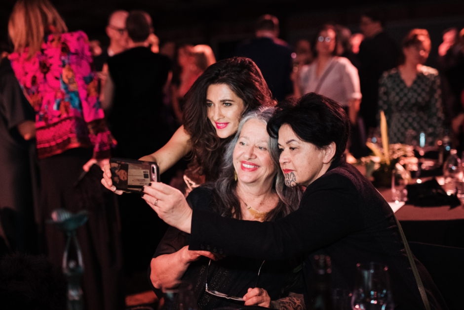 Selfie at Auckland's Shed 10 gala dinner.